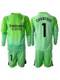 Real Madrid Thibaut Courtois #1 Målvakt Replika Borta Kläder Barn 2025-26 Långärmad (+ byxor)